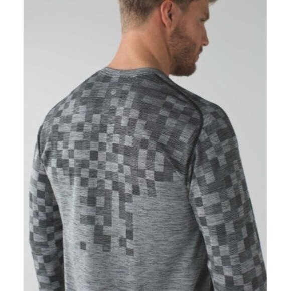 Lululemon Men's Metal Vent Tech Long Sleeve Slate / Black Sz M - Picture 8 of 9